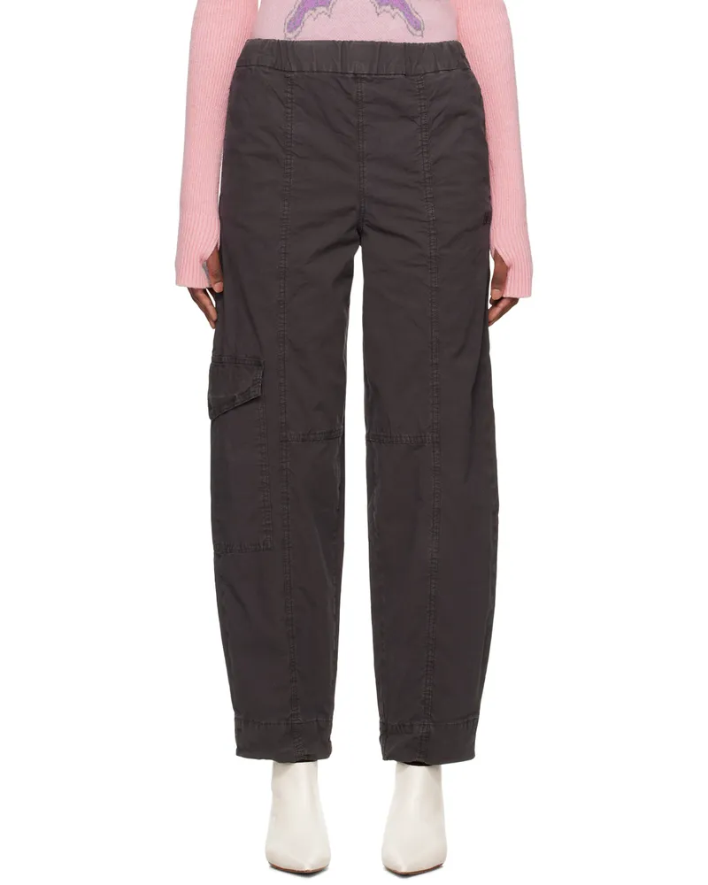 Ganni Gray Curve Trousers 252