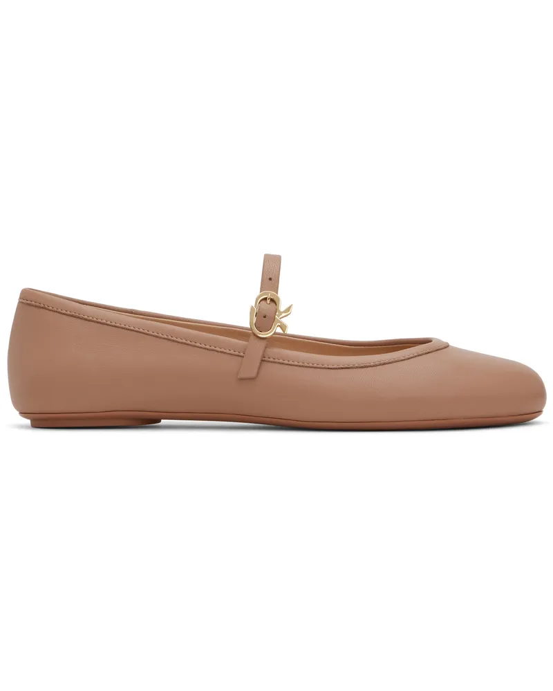 Gianvito Rossi Pink Carla Ballerina Flats Praline