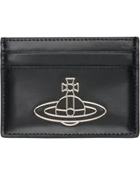 Vivienne Westwood Black Flat Silky Leather Card Holder Aw24-n401