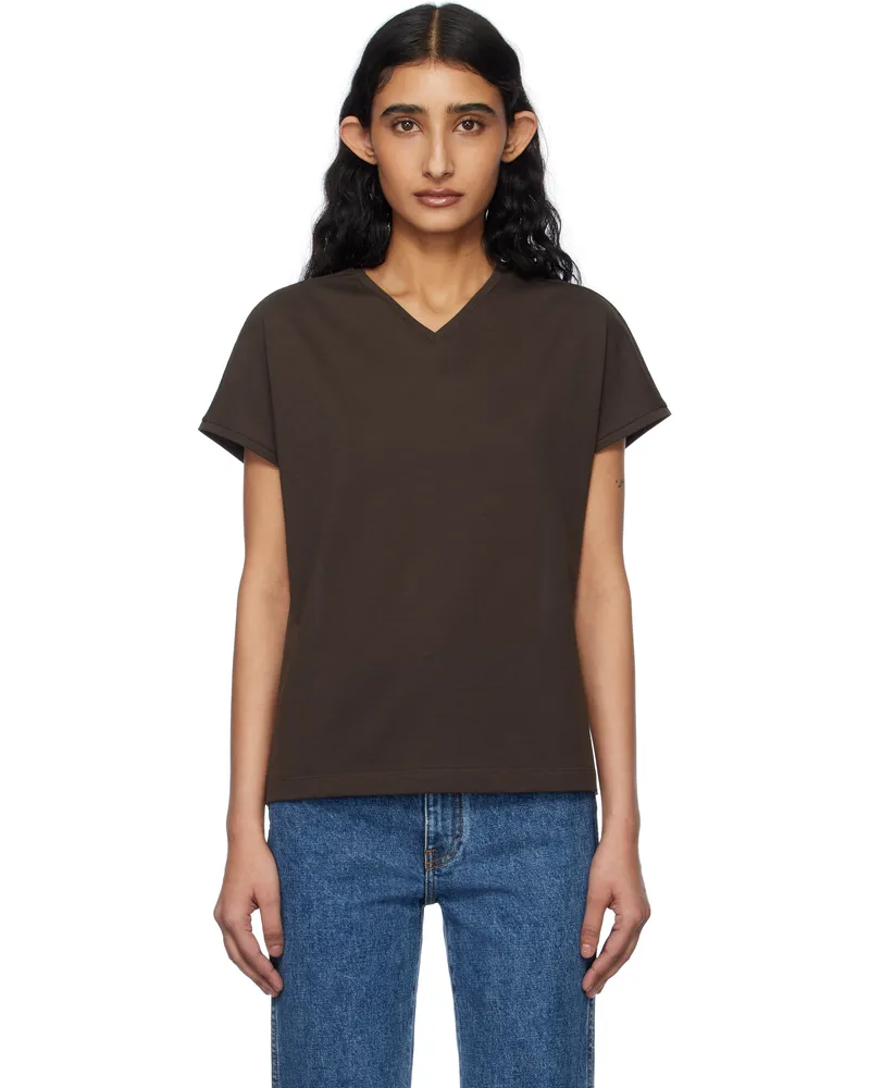 KHAITE Brown Devra T-shirt 950