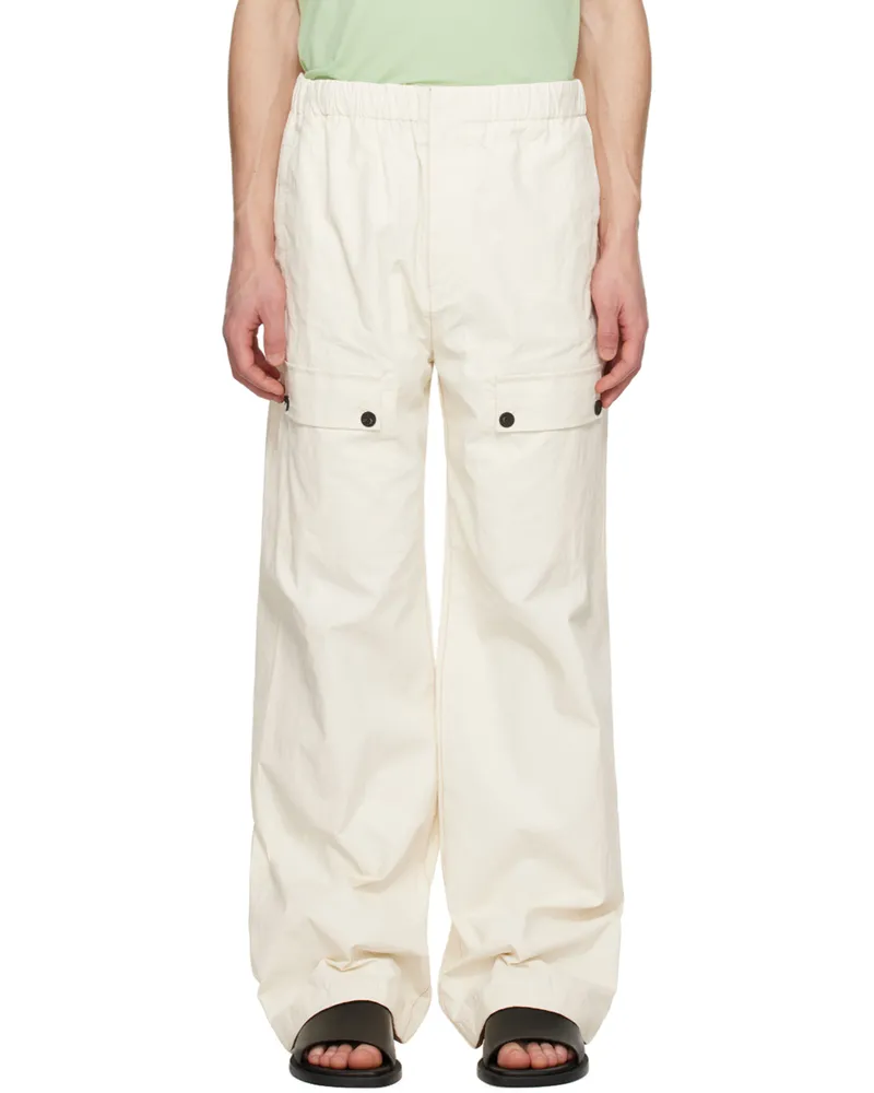 Ferragamo Off-White Drawstring Trousers 5823