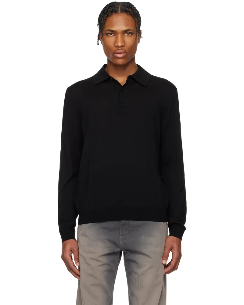 Sunflower Black Merino Polo Black