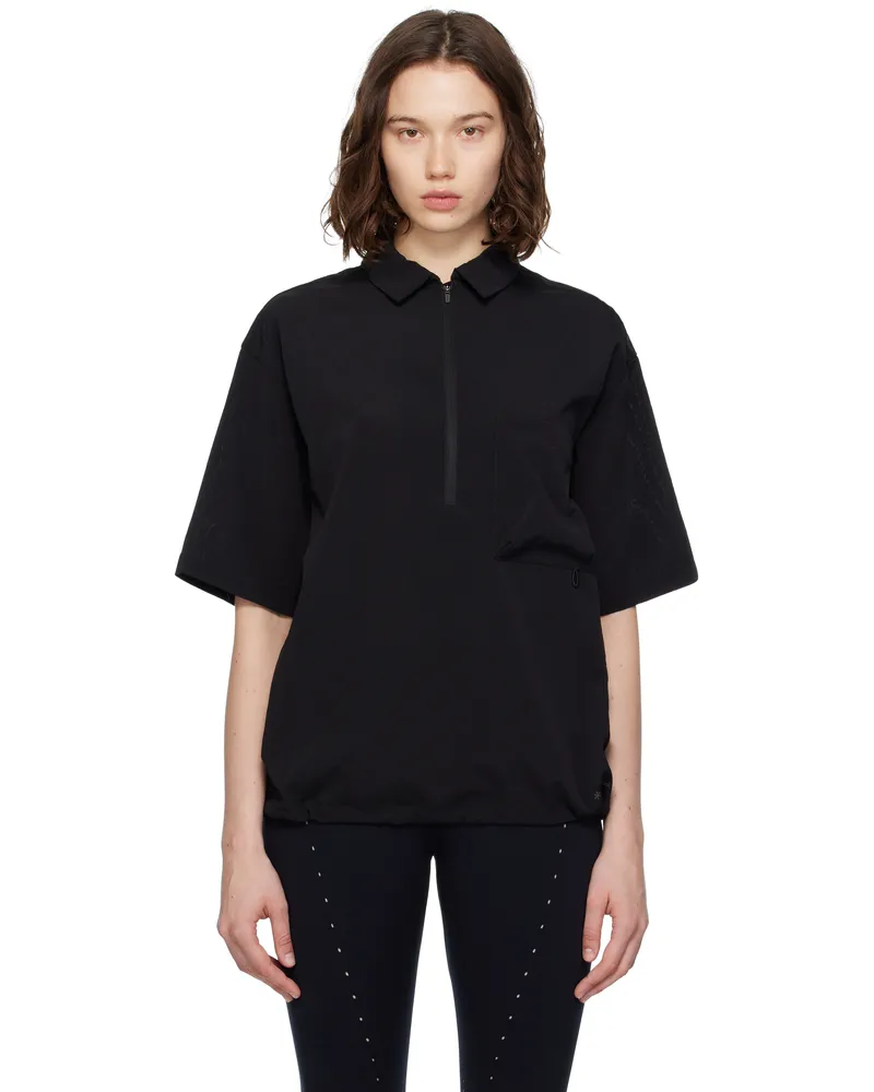 Snow Peak Black Breathable Quick Dry Polo Black