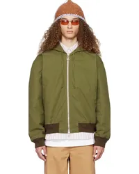 Acne Studios Khaki Padded Bomber Jacket Abolive