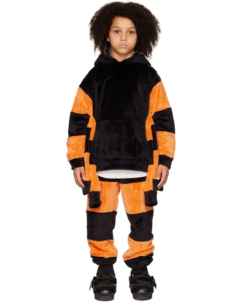 Doublet SSENSE Exclusive Kids Black & Orange Itchy Witch Spider Hoodie Black