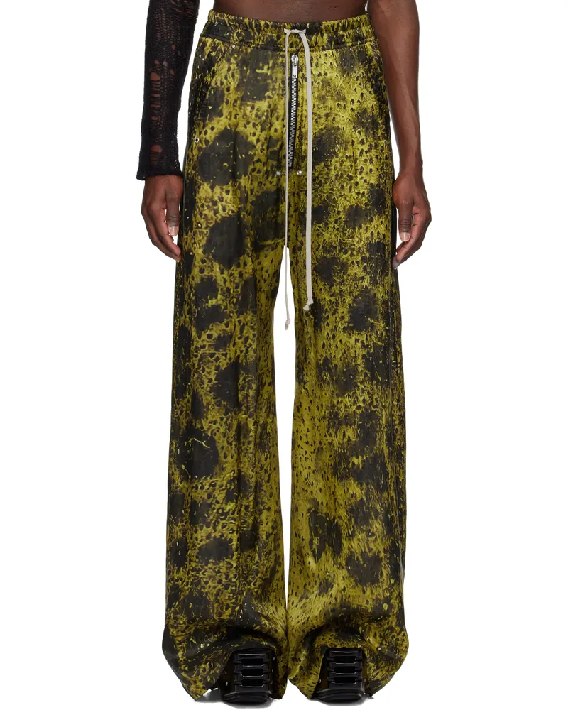 Rick Owens Yellow & Black Hollywood Wide Bela Trousers 3209