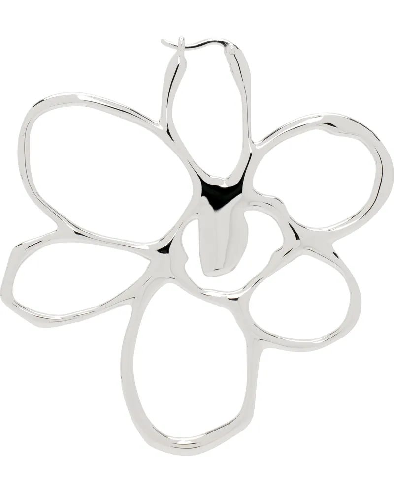Perks and Mini Silver Rough Gesture Frame Single Earring Silver