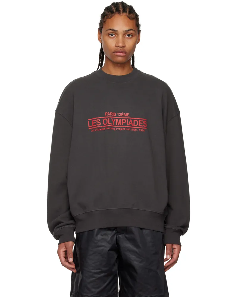 Song For The Mute Black 'Les Olympiades' Sweatshirt Washed