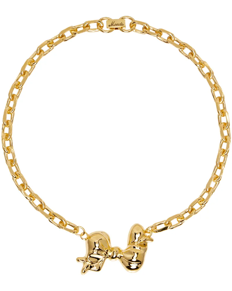 MONDO MONDO Gold Bow Choker 18k
