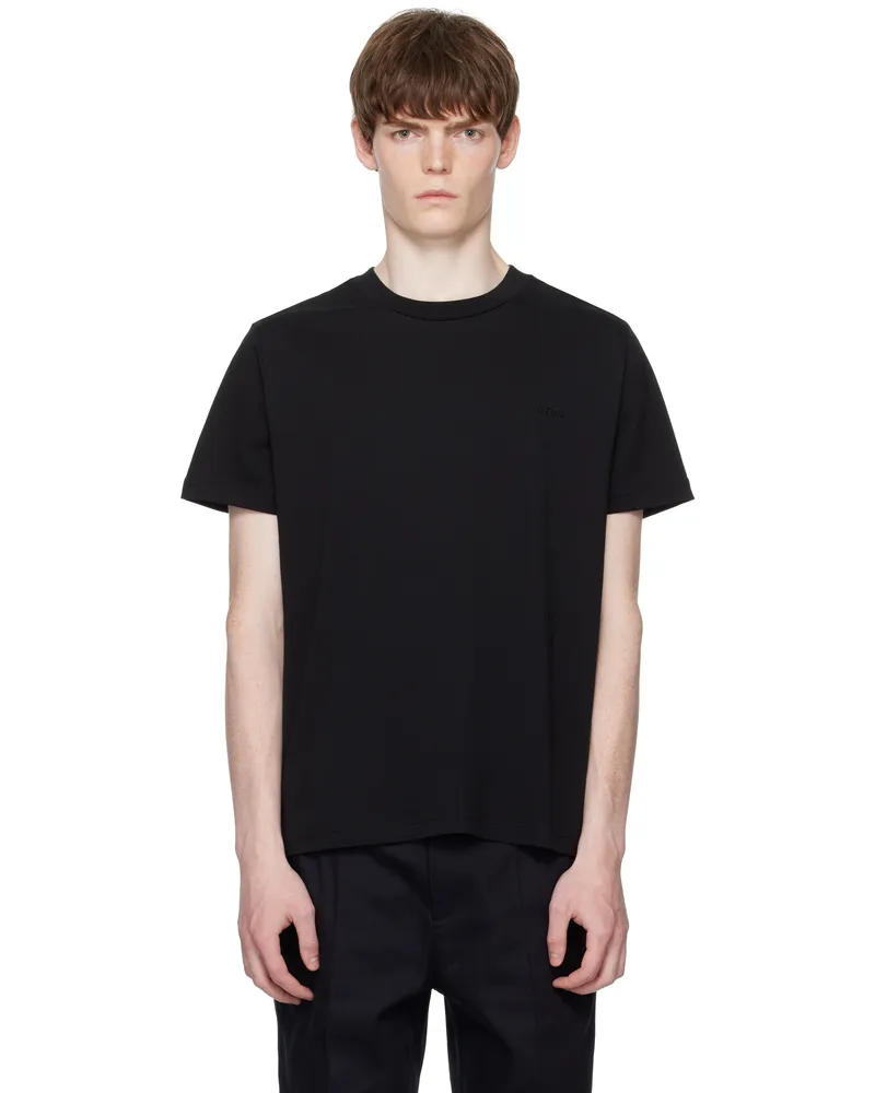 A.P.C. Black Standard 'A.P.C.' Brodé T-shirt Lzz