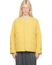 Jil Sander Yellow Collarless Down Jacket -