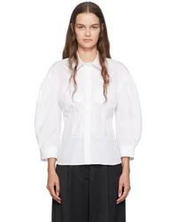 Simone Rocha White Corset Seam Shirt White