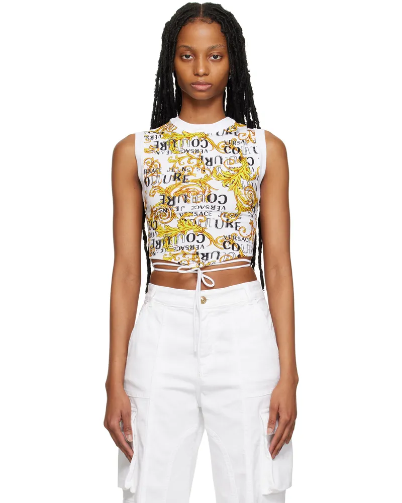 Versace Jeans White Printed T-Shirt Eg03