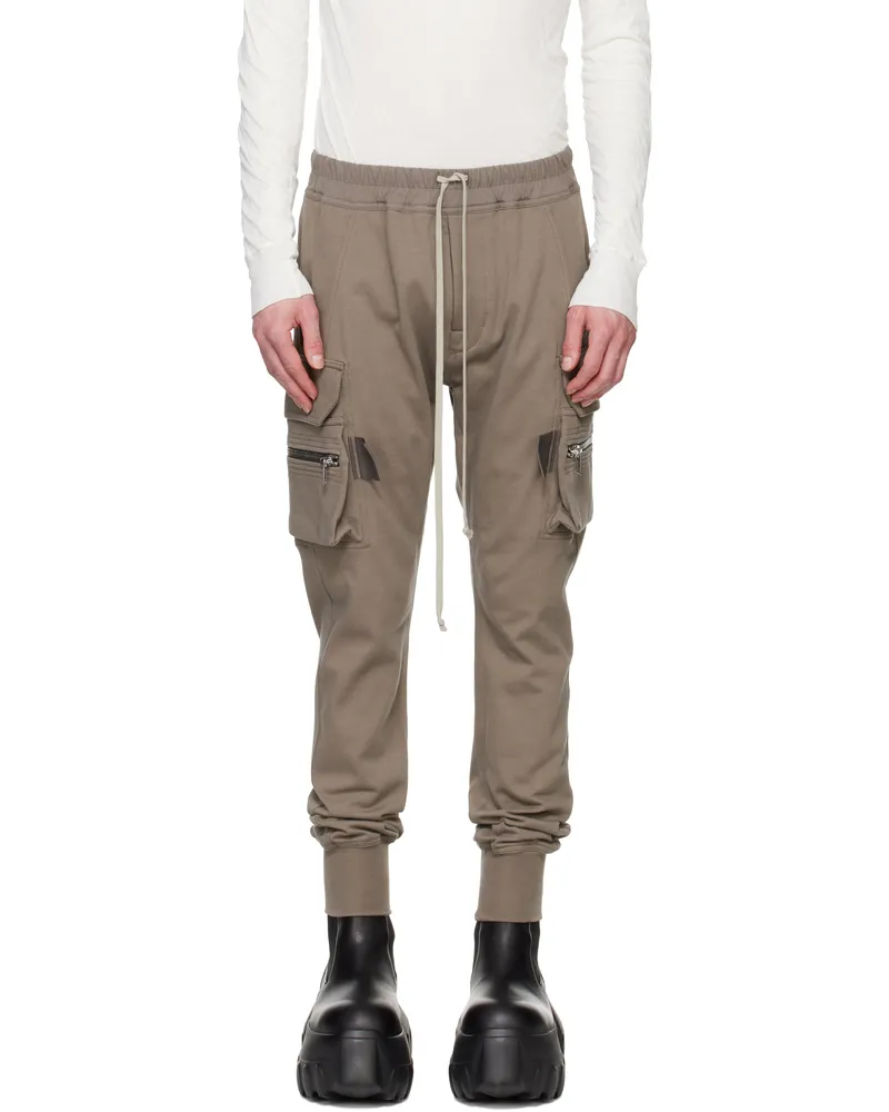 Rick Owens Gray Hollywood Mastodon Megacargo Pants 34