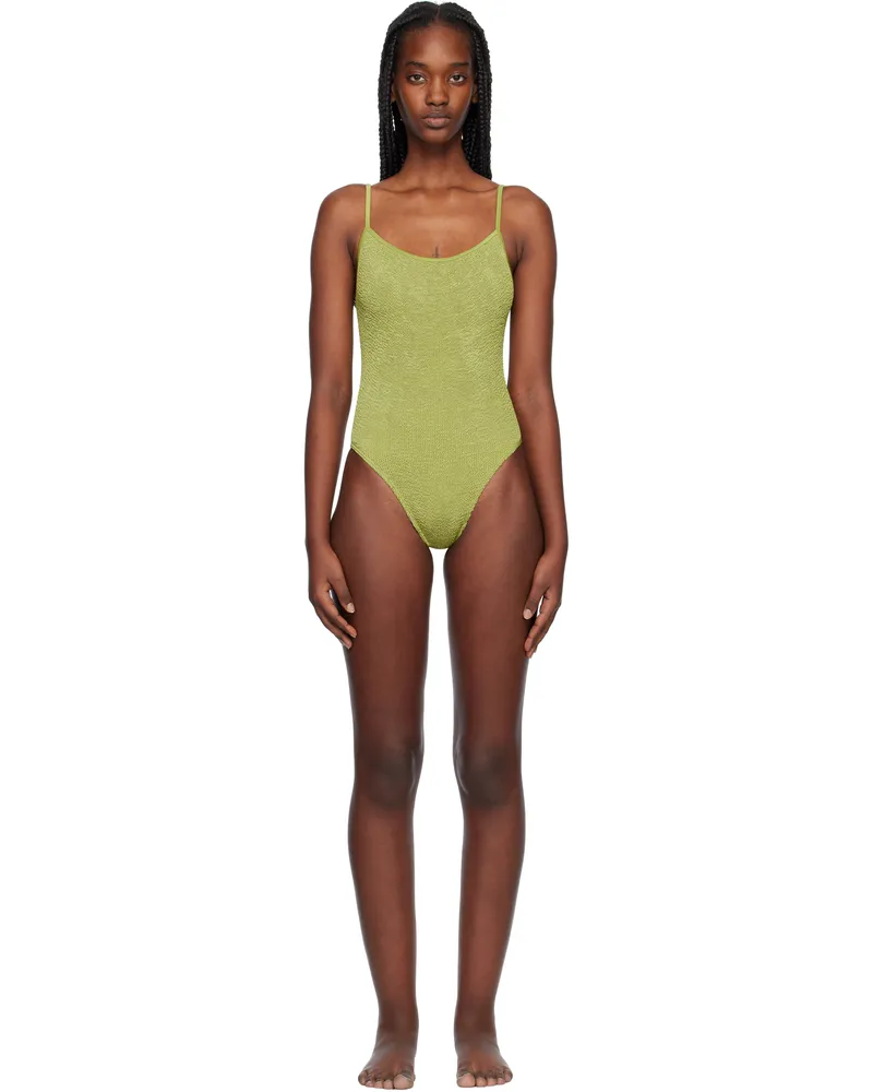 bond-eye Green Low Palace One-Piece Swimsuit Herbal