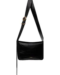 Jil Sander Black Flap Messenger XS Bag Black