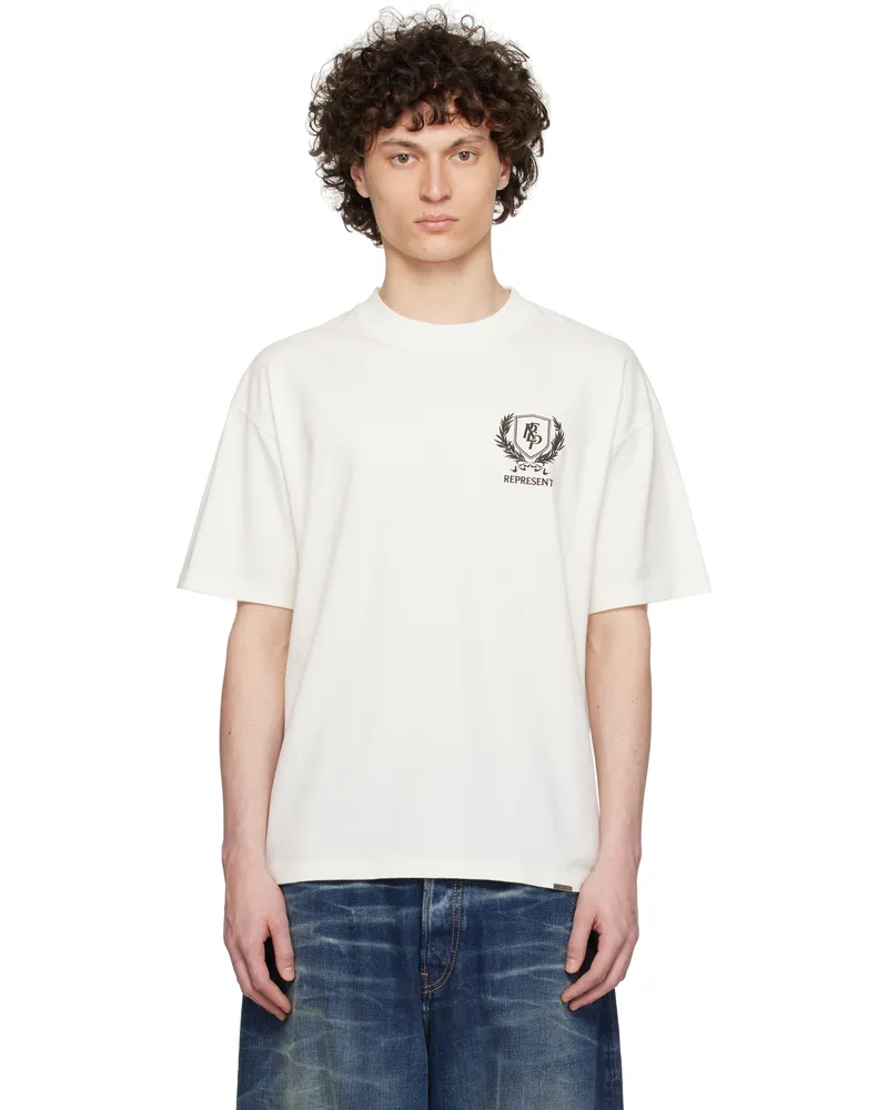 REPRESENT Off-White Crest T-shirt Flat