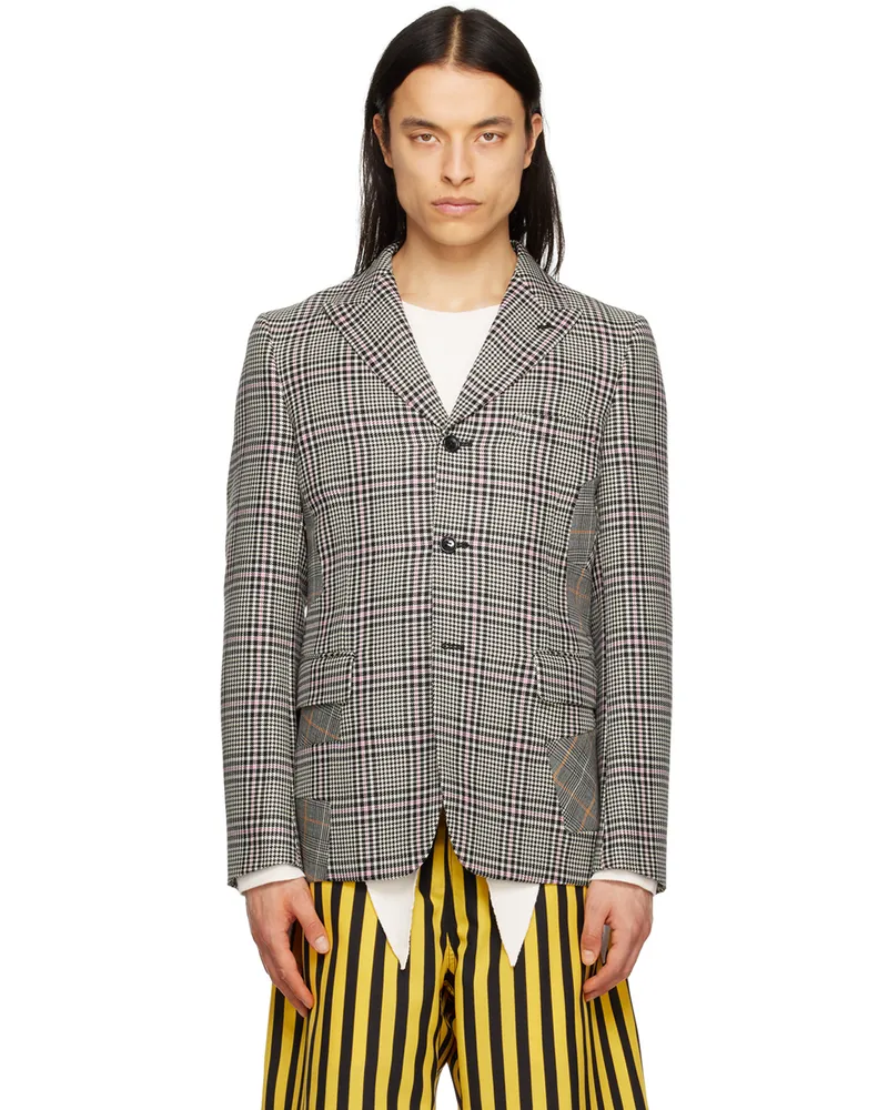 Comme des Garçons Black & White Windowpane Blazer 1