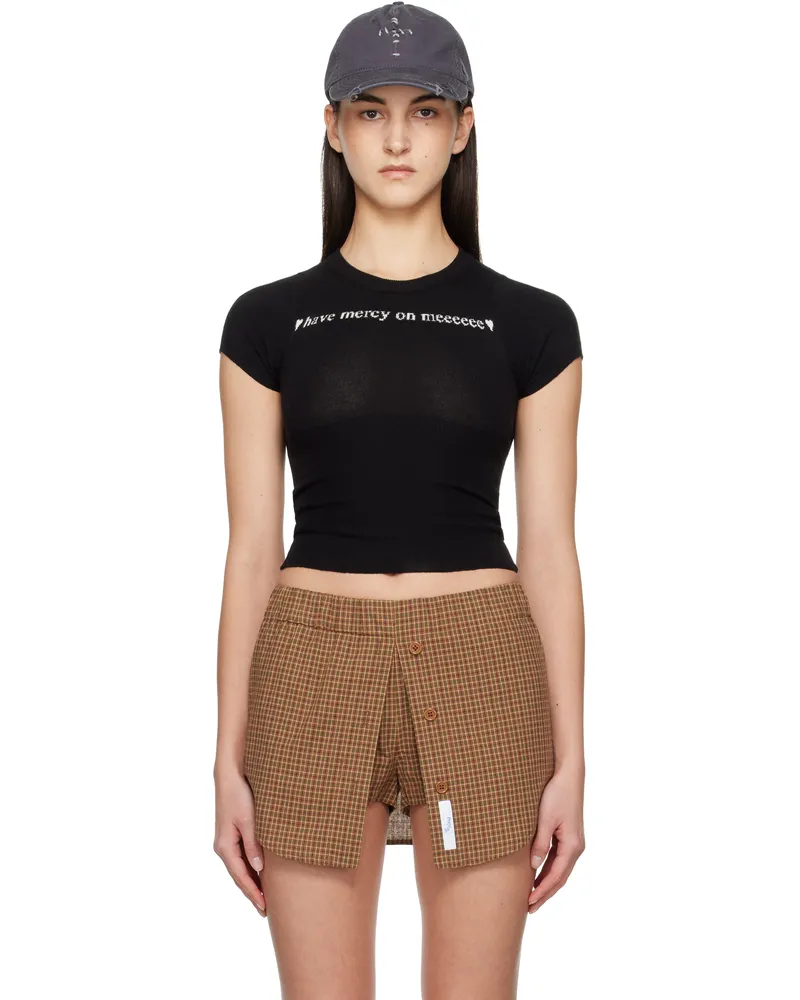 Praying SSENSE Exclusive Black 'Mercy' Knit T-Shirt Black