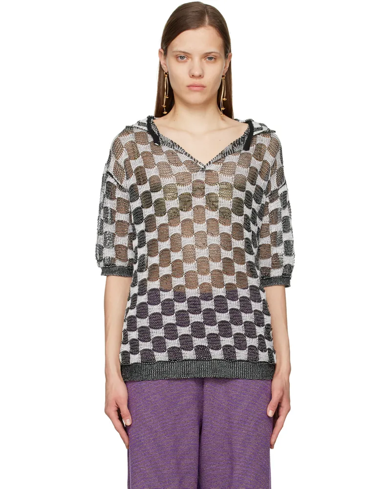 Isa Boulder SSENSE Exclusive Black & White Polo Chess