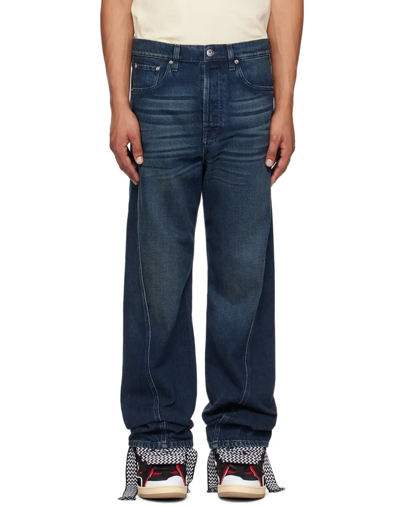 Lanvin Indigo Twisted Jeans 23
