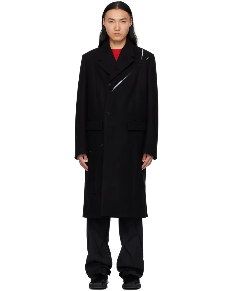 KUSIKOHC Black Origami Long Coat Black