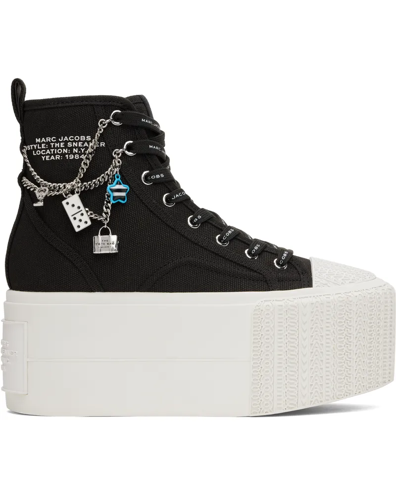 Marc Jacobs Black 'The Sticker Charm Platform High Top' Sneakers 001