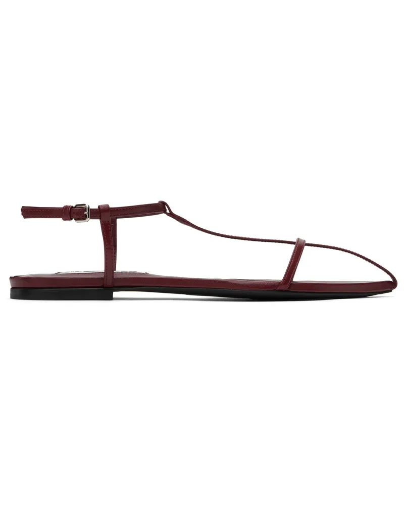 Jil Sander Burgundy Pointed Toe Sandals 609