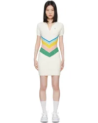 Casablanca Paris Off-White Chevron Minidress White