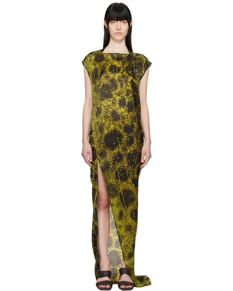 Rick Owens Yellow Hollywood Edfu T Maxi Dress 3209