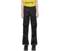 Black Tri-Zip Cargo Pants