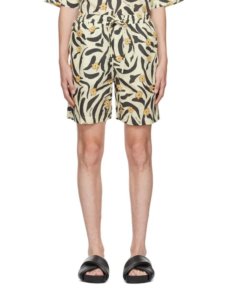 Nanushka Beige Doxxi Shorts Floral