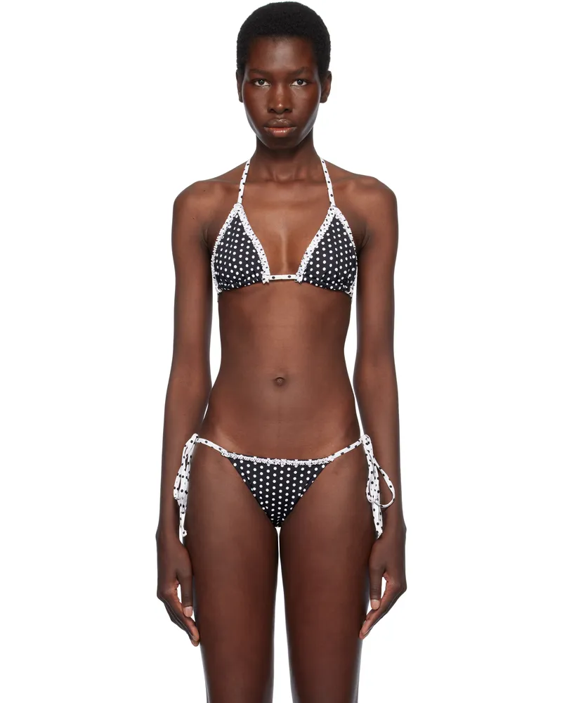 Frankies Bikinis Black Nick Skimpy Triangle Bikini Top Classic
