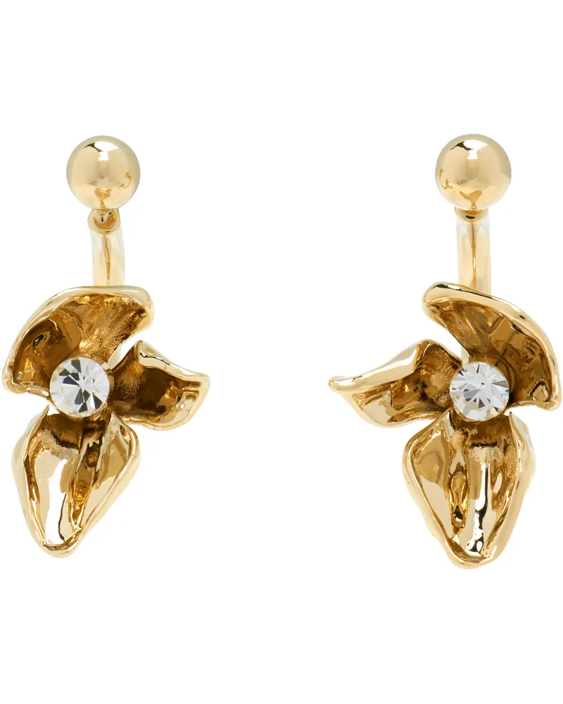 Erdem Small Flower Half Ring Earrings Light