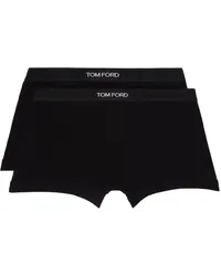 Tom Ford Two-Pack Black Cotton Boxer Briefs Black