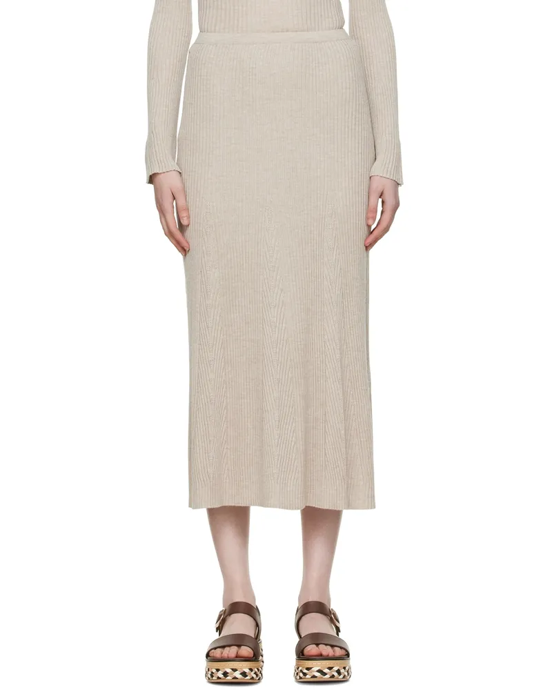 Gabriela Hearst Brown Silk Midi Skirt Oal