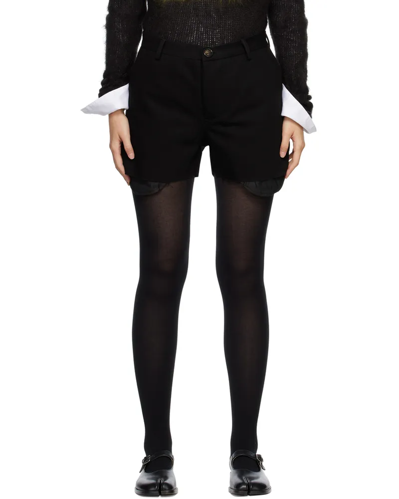 Edward Cuming Black Cut Off Shorts Black