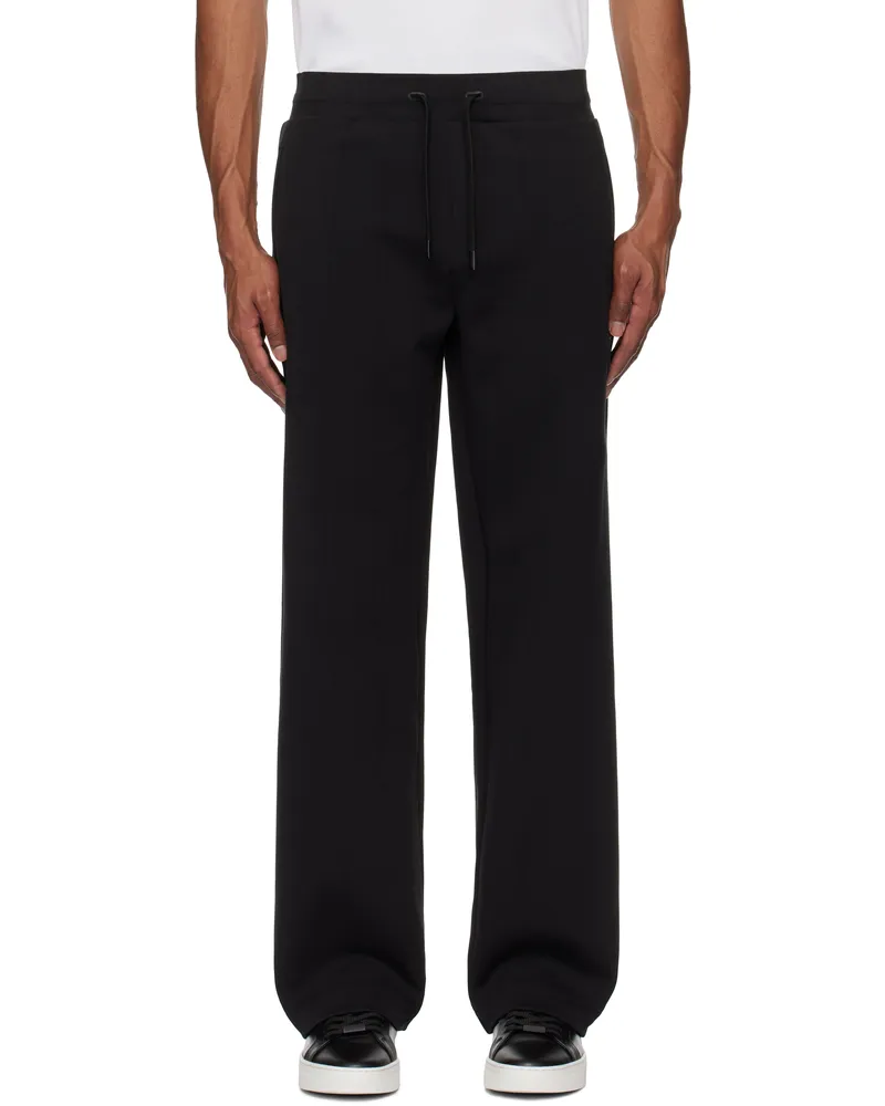HUGO BOSS Black Drop-Needle Cotton Track Pants 001-black