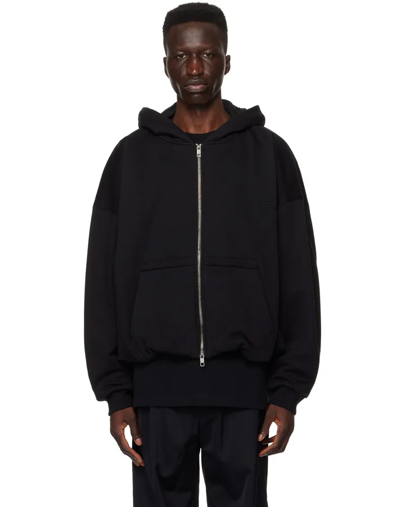 Wooyoungmi Black Drawstring Hoodie 746b