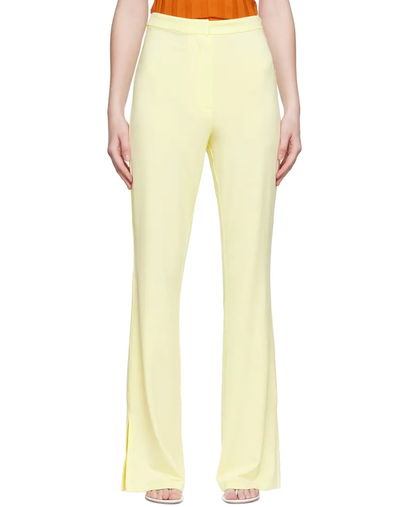 ROTATE Birger Christensen Yellow Jessie Trousers 11-0618