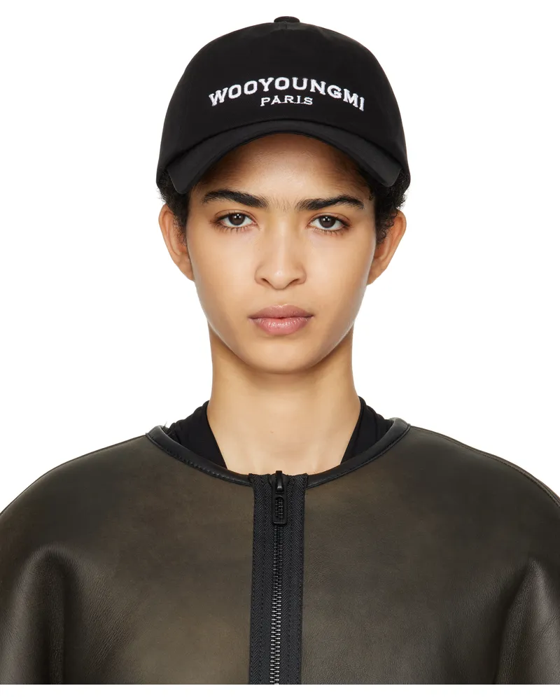 Wooyoungmi Black Embroidered Ball Cap Black