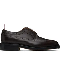 Thom Browne Brown Classic Longwing Calf Leather Derbys Brown