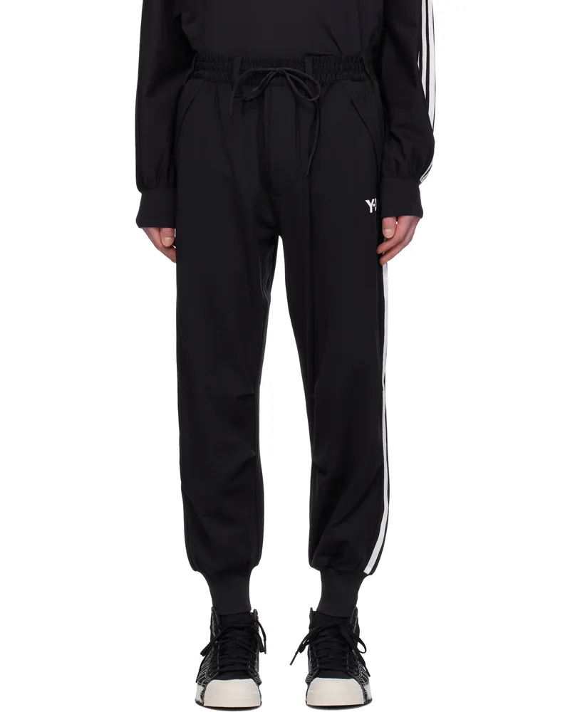 Y-3 Black M 3 Stripes Cuff Sweatpants Black