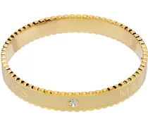 Gold & White 'The Medallion' Cuff Bracelet