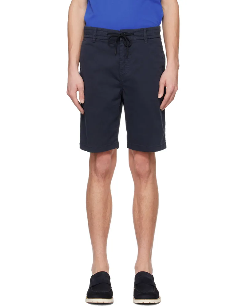 HUGO BOSS Navy Drawstring Shorts 404-dark