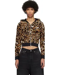 VETEMENTS Brown Leopard Hoodie Leopard