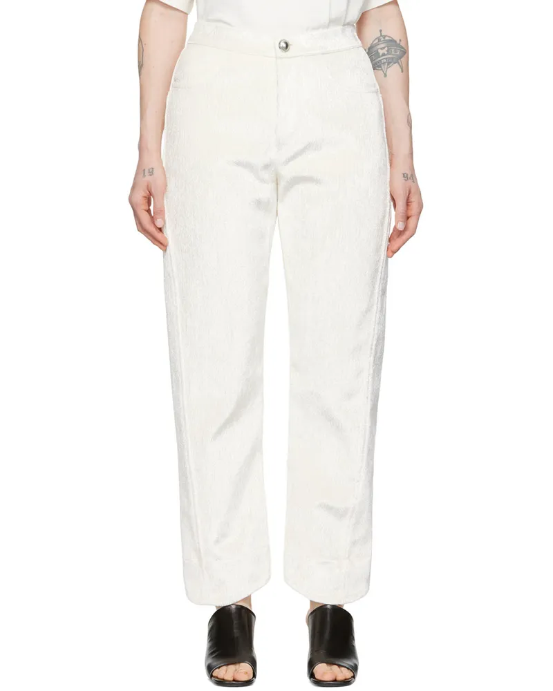 Jil Sander Off-White Viscose Trousers 101
