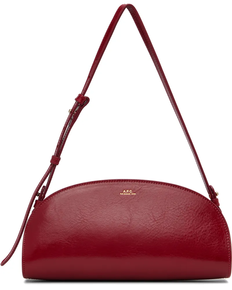 A.P.C. Red Demi-Lune Shoulder Bag Gaa
