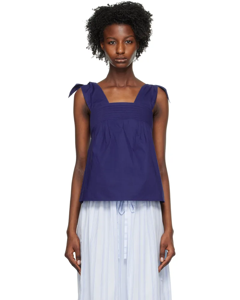 See by Chloé Blue Bow Tank Top 48d