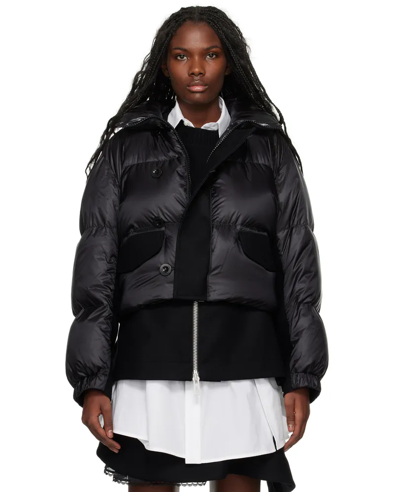 Sacai Black Down Puffer Jacket 001
